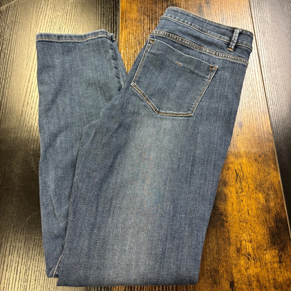 J Jill Weekender Straight Leg Jeans Womens 8 Medium Wash Blue Stretch Denim